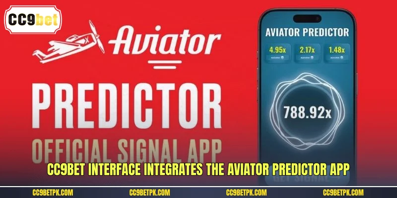 CC9bet interface integrates the aviator predictor app