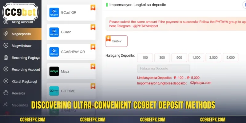 Discovering ultra-convenient CC9bet deposit methods