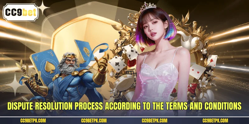 Dispute resolution process according to the terms and conditions
