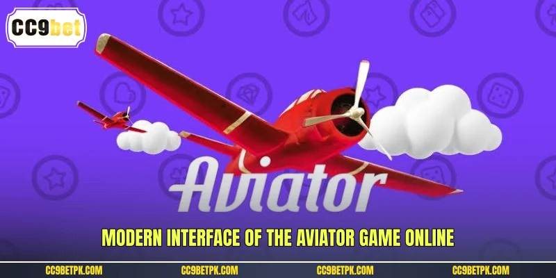 Modern interface of the aviator game online