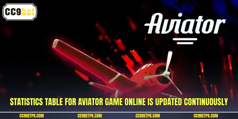 Statistics table for aviator game online is updated continuously