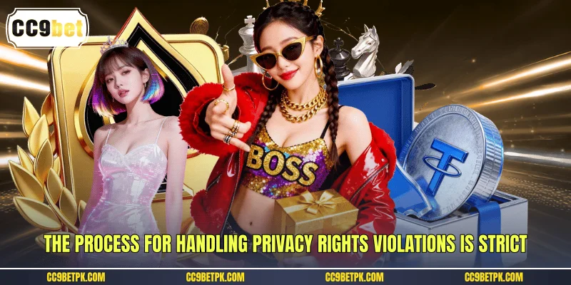 The process for handling privacy rights violations is strict