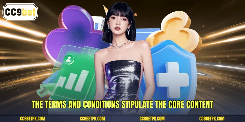 The terms and conditions stipulate the core content